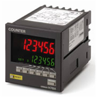 Compteur à 1 préselection 72x72 6 digits S: Relais 12-24Vdc/24Vac-Lire la description