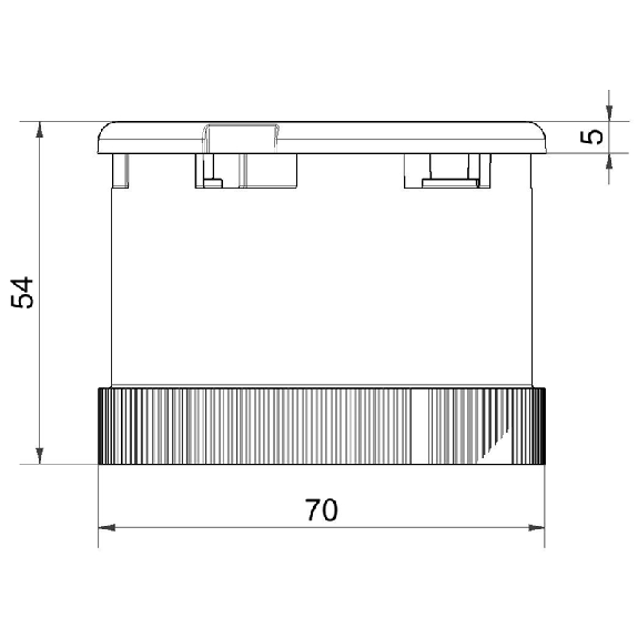 Élément sonore 8 sons 102dB 115-230 Vac IP65 Ø70mm NOIR-Lire la description