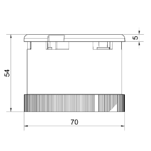 Élément sonore 8 sons 102dB 24VAC/DC IP65 Ø70mm GRIS-Lire la description