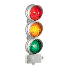 Feu tricolore à Leds SMFR12 LED RAG V24DAC IP65 GRIS