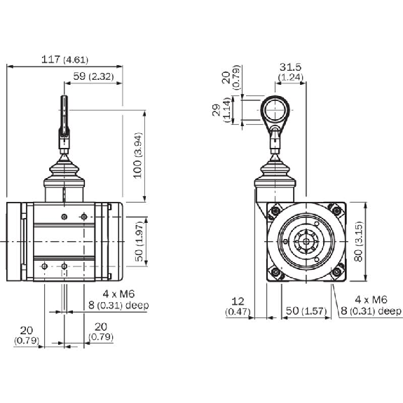 Mécanisme à câble pour pince synchrone avec arbre de 6mm Mécanisme à câble pour pince synchrone avec arbre de 6mm-Lire la description