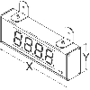 Grand afficheur éco compteur bi-direct LED 101mm 4digit IP65 85-250V