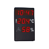 Afficheur grand format Horloge+T°+H% digit H=100mm alim. 230VAC