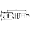 EV Forme A 18mm 24V LED+ATP/M12 Mâle Droit; PUR 3x0,75 Noir 1,5m