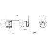 M12A Fem Droit 5p; Bornes à vis (x5) 0.14-0.75mm², Ø4-6mm Pg7