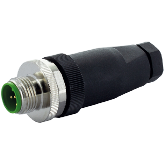 M12A Mâle Droit 4p; Bornes à vis max. 0,75mm², câble Ø4-6mm-Lire la description