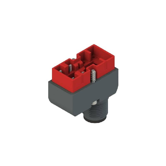Connecteur plastique pour NF avec bloc contact B02 / M12 axial-Lire la description