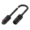 Connecteur spécial Fem Droit/Mâle Droit 3p; Câble PUR Noir 3m