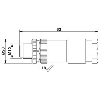 M12A Mâle Droit 5p; Bornes à vis max 0,75mm², Ø2,1-5,2mm Pg11