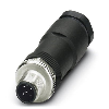 M12A Mâle Droit 5p; Bornes à vis max 0,75mm², Ø2,1-5,2mm Pg11