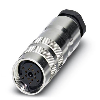 M16 Fem Droit 14p; Bornes à souder, câble Ø6,0-8,0mm