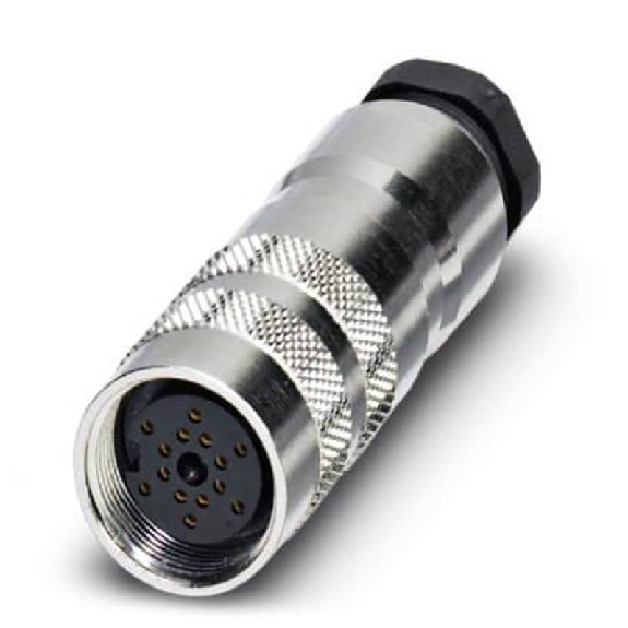 M16 Fem Droit 14p; Bornes à souder, câble Ø6,0-8,0mm-Lire la description
