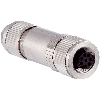 M12A Fem Droit 8p; Bornes IDC 0.14-0.34mm², Ø4-8mm, Blindé; SSI