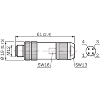 M12D Mâle Droit 4p; Bornes IDC 0.14-0.34mm², Ø4-8mm