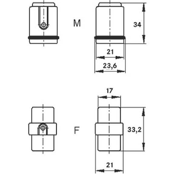 Insert pour contacts femelles à sertir décolletés, 1-7-Lire la description