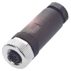 M12A Fem Droit 5p, Bornes à vis (x5) 0.14-0.75mm², Ø6-8mm Pg7