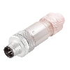 M12B Mâle Droit 5p; Bornes à vis (x5) 0.14-0.75mm², Ø5-8mm