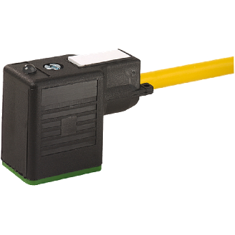 Forme BI 11mm 24V LED+ATP; Câble PUR/PVC 3x0.75 Jaune 20m-Lire la description