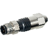 M12A Inox V2A Mâle Droit 4p; Bornes IDC (x4) 0.25-0.5mm², Ø4-5.1mm