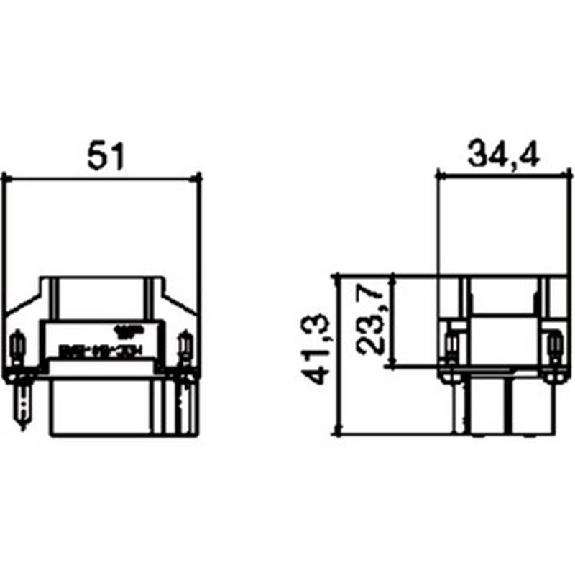 Insert d'alimentation, contacts femelle, 4 + PE-Lire la description