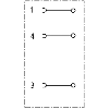 M12A Fem Coudé 3p; Bornes guillotines 0.25-0.5mm², Ø4-5.1mm