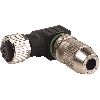M12A Fem Coudé 3p; Bornes guillotines 0.25-0.5mm², Ø4-5.1mm