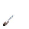 Embase M08 Mâle 3 pôles Fils TPE 3x0,25 0,5m