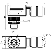 M12B Mâle Coudé 5p; Bornes à vis (x5) 0.14-0.75mm², Ø5-8mm (250V)