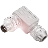 M12B Mâle Coudé 5p; Bornes à vis (x5) 0.14-0.75mm², Ø5-8mm (250V)