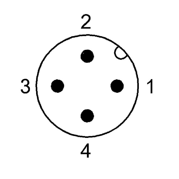 M12A Mâle Coudé 4p; Bornes à vis (x4) 0.14-0.75mm², Ø4-6mm Pg7-Lire la description