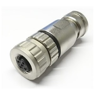 Connecteur M12 femelle 5 pôles, ø6.5mm-Lire la description