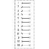 M23 Fem Droit 12p; Bornes à souder <1mm², Ø8-14mm