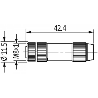M08A Fem Droit 4p; Bornes guillotines 0.14-0.34mm², Ø2.5-5.1mm-Lire la description