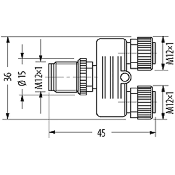 Y-M12 Mâle Droit 5p/2xM12 Fem Droit 4p-Lire la description