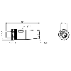 M12A Mâle Droit 4p; Bornes à vis (x4) 0.14-0.75mm², Ø6-8mm