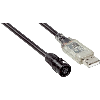 Connecteur HRS Fem 6p/USB Mâle; Câble PVC 6 fils 1,8m