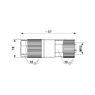 M12A Fem Droit 8p; Bornes autodénudantes, Ø5-9.7mm Blindé-Lire la description