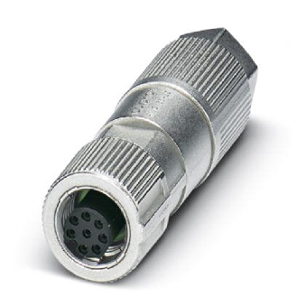 M12A Fem Droit 8p; Bornes autodénudantes, Ø5-9.7mm Blindé-Lire la description
