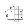 Embase paroi M16x1.5; M12A Fem Droit 4p/4 fils (4x0.34mm²), 0.5m