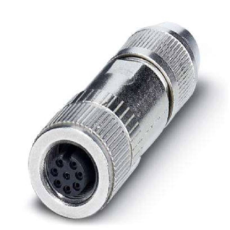 M12A Mâle Droit 8p; Ethernet CAT5; Bornes guillotines, Ø4-8mm-Lire la description