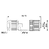 M12A Mâle Droit 8p; Ethernet CAT5; Bornes guillotines, Ø4-8mm