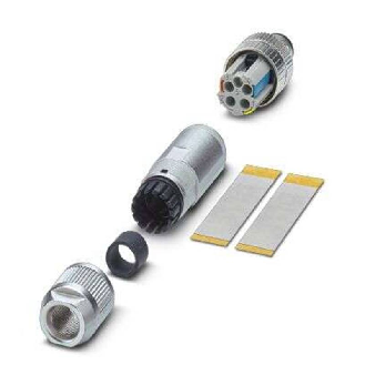 M12D Mâle Droit 4p; Bornes push-in, 4-8mm Profinet-Lire la description