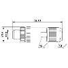 M12D Mâle Droit 4p; Bornes push-in, 4-8mm Profinet