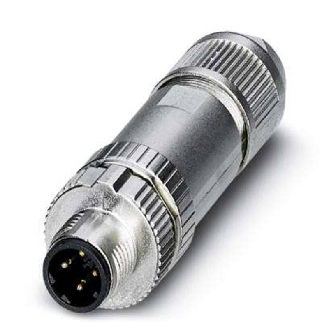 M12D Mâle Droit 4p; Bornes push-in, 4-8mm Profinet-Lire la description