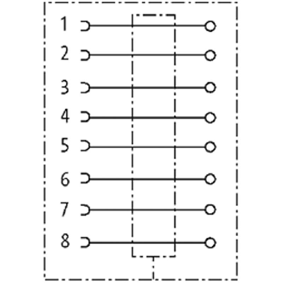 M12 Fem Coudé 8p; Bornes à vis <0.5mm², Ø6-8mm; Blindé-Lire la description