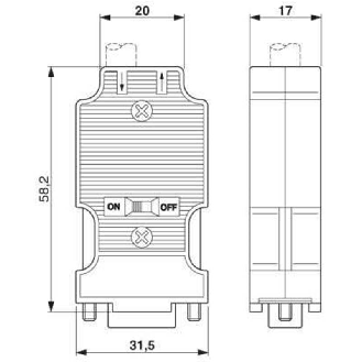 Connecteur mâle SUB-D, 9 pôles Profibus-Lire la description