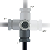 M12T Fem Coudé 4p; Bornes à vis, Ø8-10mm PG11