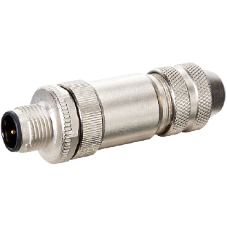M12B Mâle Droit 2p; Bornes à vis <0.75mm², Ø6-8mm; Blindé; Profibus-Lire la description