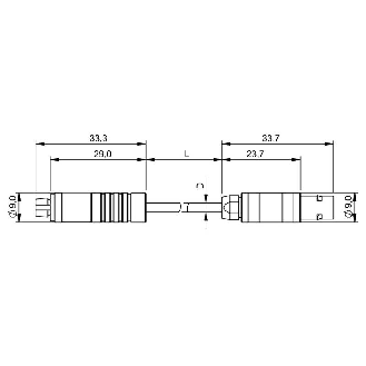 Connecteur spécial pour BCS haute température, Câble PTFE rouge, 2m-Lire la description