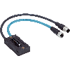 Connecteur système, Mâle M12A 8P+C0.3m, Fem M12D 4P+C0.25m